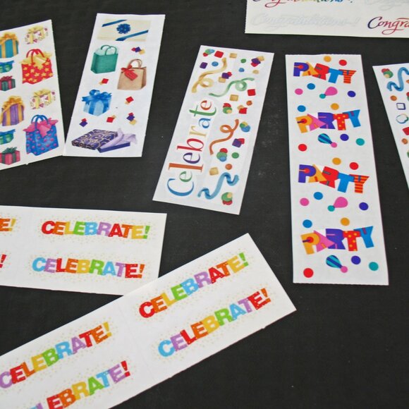 Lot Paper Packs, celebration, gingham Paper&Stickers - Picture 6 of 6